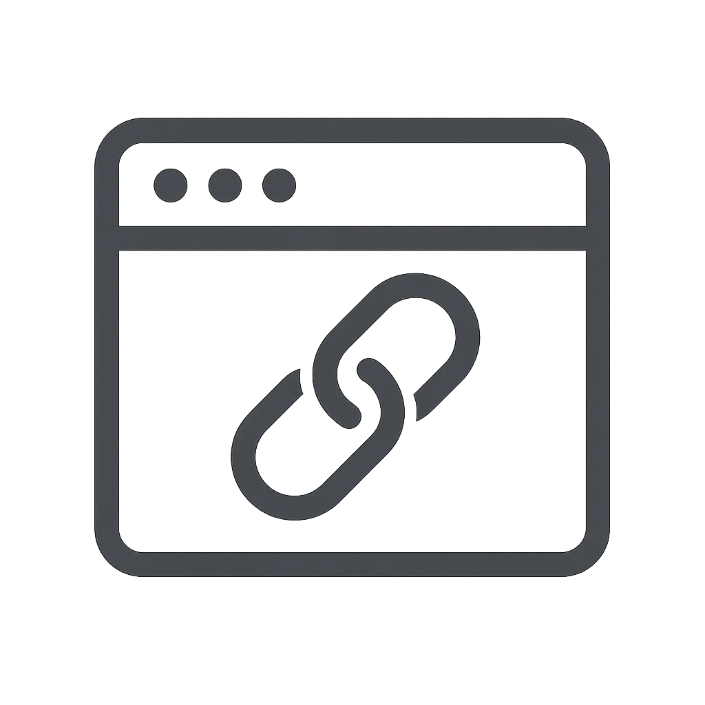 Hyperlink Symbol im Flat-Design
